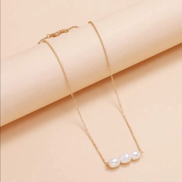 Faux Pearl Charm Necklace - Picture 3 of 4